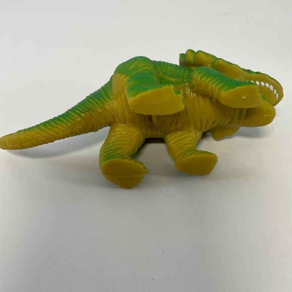 Vintage Lot of 4 Rubber Plastic Dinosaurs Ceratosauras Stegosaurus Brontosaurus - Picture 11 of 11